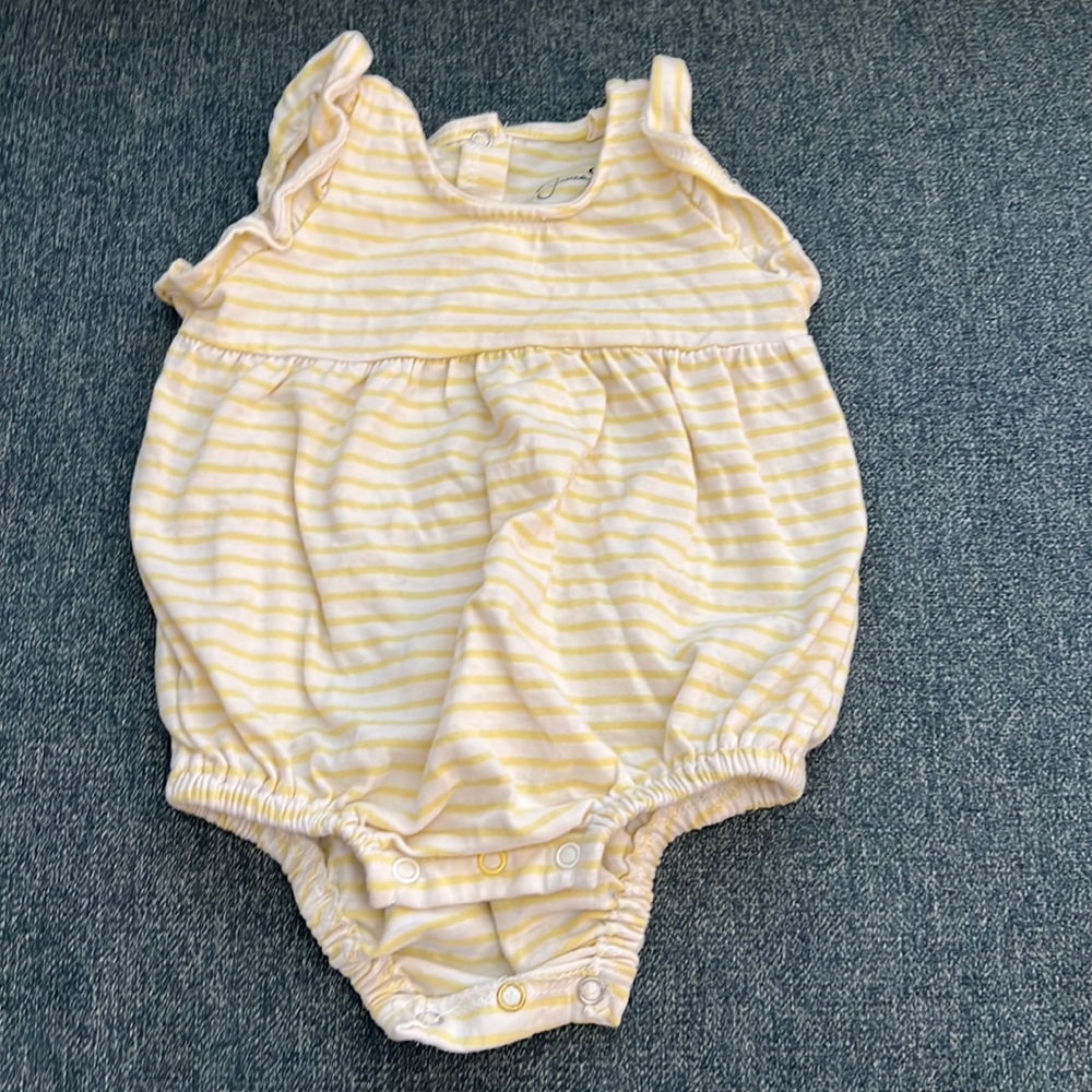 Jessica Simpson yellow Stripe onesie